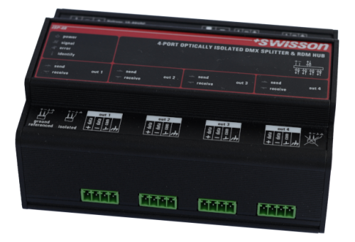 DIN Rail Splitter - DIN Rail DMX & RDM Splitter - ISP